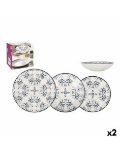 Geschirr-Set Weiß Glas (2 Stück) 18 Stücke | Tienda24 Tienda24.eu