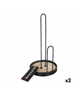 Corbeille pour étagère de cuisine Noir Fer 28 x 12 x 9 cm (8 Unités) | Tienda24 Tienda24.eu