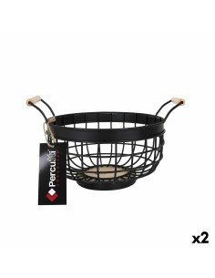 Fruit Bowl Percutti Black (2 Units) by Percutti, Bowls and large cups - Ref: S2226434, Price: €19.00, Discount: %