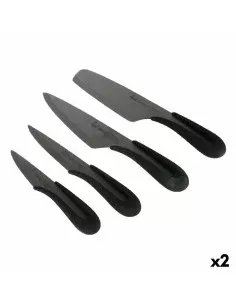 Set di Coltelli Santa Clara Ceramica 4 Pezzi Nero 17 cm 17 (2 Unità) da Santa Clara, Set di coltelli da cucina - Ref: S222647...