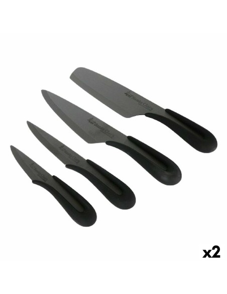 Set di Coltelli Santa Clara Ceramica 4 Pezzi Nero 17 cm 17 (2 Unità) da Santa Clara, Set di coltelli da cucina - Ref: S222647...