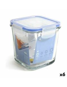 Glass Jar Borgonovo 33216 Hermetic Transparent 3,1 L 13 x 13 x 24 cm (6 Units) | Tienda24 Tienda24.eu