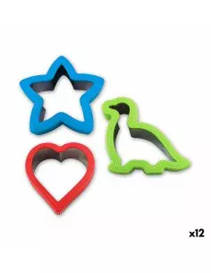 Set de Moldes de Repostería Wooow Acero Inoxidable Plateado Acero 3 Piezas 2,5 x 12,5 cm (36 Unidades) (3 pcs) | Tienda24 Tienda24.eu