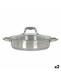 Casserole with lid Silver Aluminium 3 L (10 Units) | Tienda24 Tienda24.eu