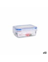 Fiambrera Hermética Quttin 500 ml Rectangular 15 x 10 x 6 cm (12 Unidades) | Tienda24 Tienda24.eu