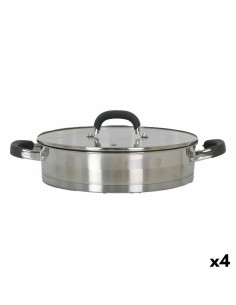 Casserole avec Couvercle en Verre Quttin Caesar Acier ø 32 x 12,5 cm (2 Unités) | Tienda24 Tienda24.eu