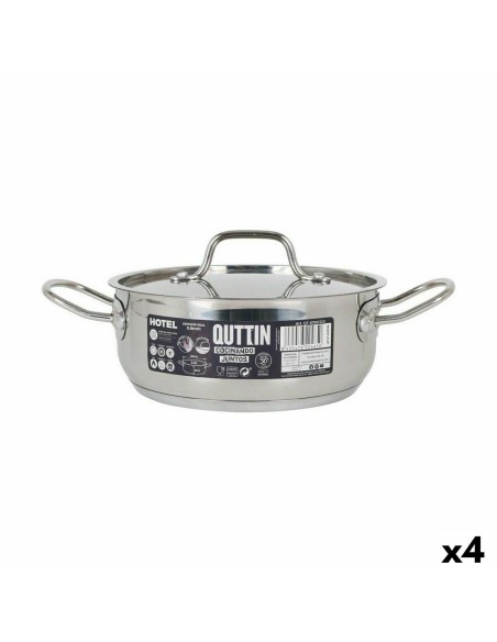 Casserole avec Couvercle Quttin Hotel Acier ø 20 x 8 cm (4 Unités) | Tienda24 Tienda24.eu