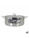 Casserole with lid Quttin Aluminium 36 x 14 cm (2 Units) | Tienda24 Tienda24.eu