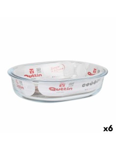 Fuente para Horno Ô Cuisine Ocuisine Vidrio Ovalada Transparente Vidrio 35 x 25 x 7 cm (6 Unidades) | Tienda24 Tienda24.eu