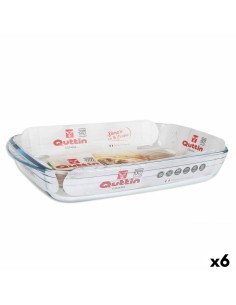 Oven Dish Quttin Transparent 3 L Glass Rectangular 35,4 x 22 x 5,5 cm (6 Units) by Quttin, Plates and dishes - Ref: S2226851,...