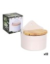 Portasale con Coperchio Azahar Legno 420 ml 11,7 x 10 x 13 cm (12 Unità) da BigBuy Home, Dosatori di condimenti e spezie - Re...