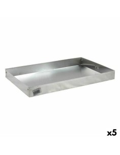 Tabuleiro Pão Metal Cinzento escuro Aço com carbono (16 x 2,5 x 38 cm) (12 Unidades) | Tienda24 Tienda24.eu