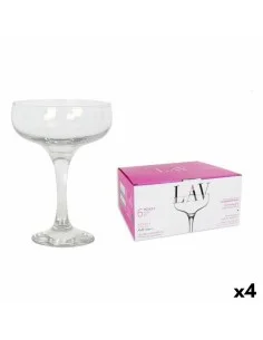 Coupe de champagne Turquoise Points verre 6 Unités (185 ml) | Tienda24 Tienda24.eu