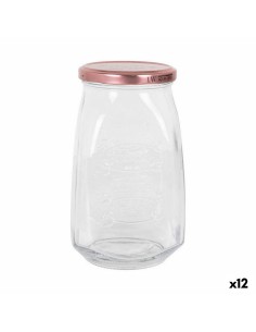 Bocal en Verre Transparent Inde Tasty Avec couvercle 1,05 L (12 Unités) de Inde, Stockage des aliments - Ref: S2227739, Preci...