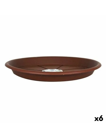 Plato para Maceta Green Time 55623 Marrón (6 Unidades) (Ø 32 cm) | Tienda24 Tienda24.eu