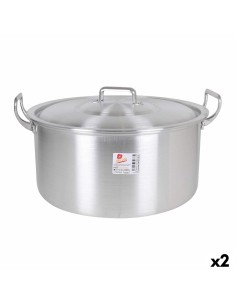 Cacerola con Tapa de Cristal Ø 24 cm Negro Aluminio (6 Unidades) | Tienda24 Tienda24.eu