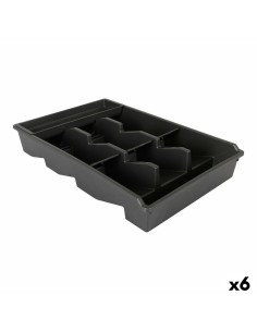 Corbeille pour étagère de cuisine Noir Fer 28 x 12 x 9 cm (8 Unités) | Tienda24 Tienda24.eu