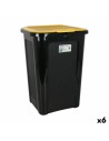 Rubbish Bin Tontarelli Coverline Yellow 44 L Black 38,5 x 34,5 x 54,5 cm (6 Units) | Tienda24 Tienda24.eu