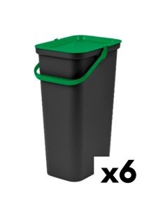 Secchio per Raccolta Differenziata Tontarelli Moda 24 L Nero Verde (6 Unità) da Tontarelli, Spazzatura e riciclaggio - Ref: S...