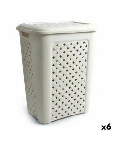 Panier à linge Blanc Plastique 50 L 44 x 56 x 41 cm (12 Unités) | Tienda24 Tienda24.eu