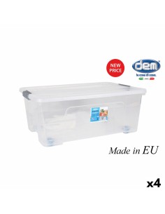 Storage Box with Lid Beige Plastic 14 L 29,5 x 14,5 x 45 cm (12 Units) | Tienda24 Tienda24.eu