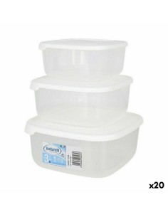 Fiambrera Redonda con Tapa Duralex FreshBox 970 ml ø 17 x 7 cm (8 Unidades) | Tienda24 Tienda24.eu