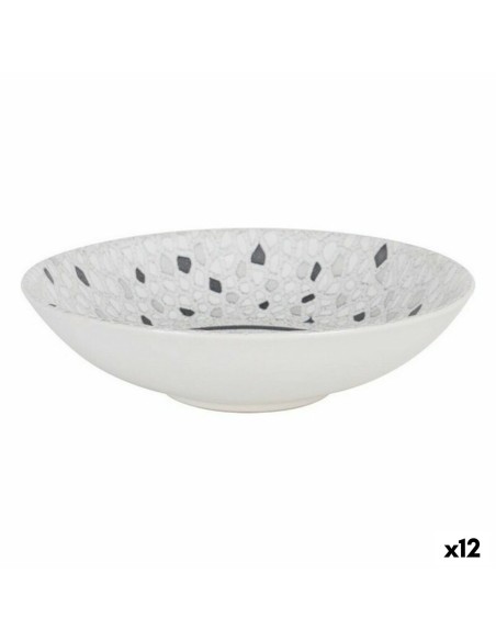 Plato Hondo La Mediterránea Barroc Porcelana (12 Unidades) (ø 21 x 5,3 cm) | Tienda24 Tienda24.eu