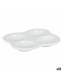 bandeja de aperitivos Inde Porcelana 15 x 12 x 2 cm (12 Unidades) | Tienda24 Tienda24.eu