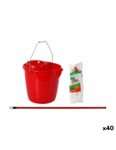 Cleaning bucket Red Squared 12 L (40 Units) by BigBuy Cleaning, Cleaning supplies - Ref: S2228924, Price: 142,59 €, Discount: %