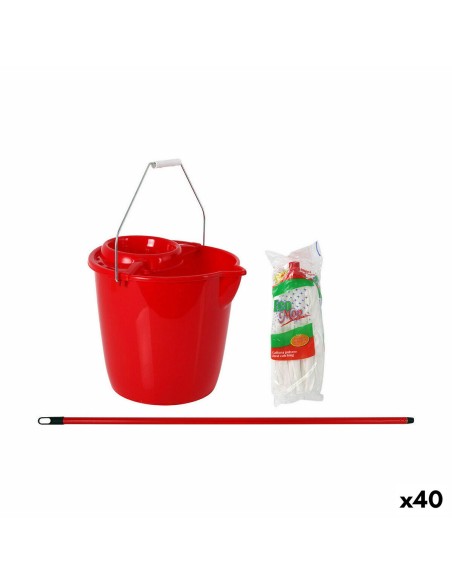 Putzeimer Rot karriert 12 L (40 Stück) | Tienda24 Tienda24.eu