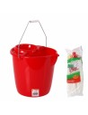 Putzeimer Rot karriert 12 L (40 Stück) | Tienda24 Tienda24.eu