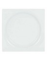 Plato de Postre Inde Zen Porcelana Blanco 18 x 18 x 2,5 cm (6 Unidades) | Tienda24 Tienda24.eu