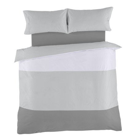 Juego de funda nórdica Alexandra House Living Blanco Gris Cama de 180 4 Piezas de Alexandra House Living, Edredones y fundas ...