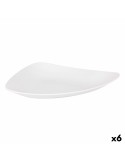 Prato de Jantar Inde Vedone Porcelana Branco 31 x 25 x 4 cm (6 Unidades) | Tienda24 Tienda24.eu