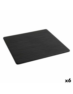 Piatto da pranzo Inde Africa Nero Melammina Quadrato 35 x 35 x 0,7 cm (6 Unità) da Inde, Piatti e teglie - Ref: S2229058, Pre...