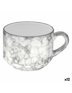 Satz von Kaffeetassen DKD Home Decor Blau Braun Kautschukholz Weiß Steingut 150 ml | Tienda24 Tienda24.eu