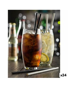 Straws Algon Cardboard Black 20 Pieces 24 Units | Tienda24 Tienda24.eu