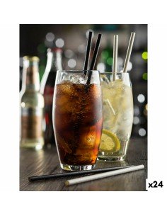 Straws Algon Cardboard Black 25 Pieces 24 Units | Tienda24 Tienda24.eu