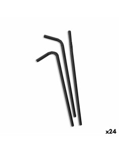 Straws Algon Cardboard Black 20 Pieces 24 Units | Tienda24 Tienda24.eu