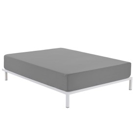 Sábana Bajera Alexandra House Living Gris oscuro 90 x 190/200 cm de Alexandra House Living, Sábanas y fundas de almohada - Re...