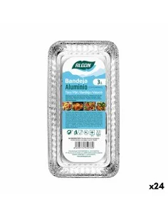 Set of Kitchen Dishes Disposable Crème Caramel Aluminium 25 x 7,7 x 25 cm (12 Units) | Tienda24 Tienda24.eu