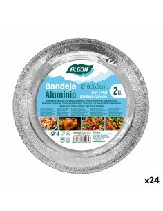 Ensemble de plats pour la cuisine Jetable Casserole Avec couvercle Aluminium 25,5 x 22 x 9,5 cm (12 Unités) | Tienda24 Tienda24.eu