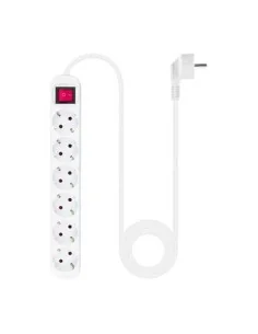 Ciabatta Multipresa NANOCABLE Regleta de enchufes de 6 tomas con interruptor, 1.4 metros Blanca da NANOCABLE, Multiprese - Re...