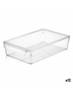 Boîte de rangement avec couvercle Anthracite Plastique 8,5 L 24 x 16 x 37 cm (12 Unités) | Tienda24 Tienda24.eu