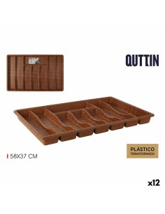 Organizador de Gavetas Plástico reciclado Cinzento 9 x 4,5 x 32,5 cm (24 Unidades) | Tienda24 Tienda24.eu