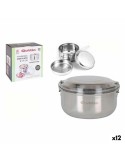 Round Lunch Box with Lid Quttin Stainless steel Steel 17 cm (12 Units) (Ø 17 cm) | Tienda24 Tienda24.eu