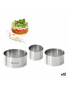 Stampini Quttin Acciaio inossidabile Argentato 10 x 10 x 5 cm (12 Unità) (3 pcs) da Quttin, Stampi per torte e pan di spagna ...