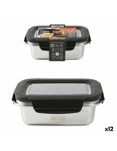 Viereckige Lunchbox mit Deckel Bormioli Rocco Frigoverre Future Durchsichtig Glas 420 ml (12 Stück) | Tienda24 Tienda24.eu