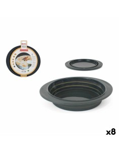 Molde para o Forno Pyrex Asimetria Quadrado Preto Metal 24 x 24 cm (6 Unidades) | Tienda24 Tienda24.eu