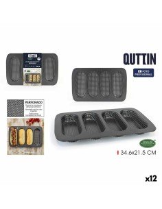 Backform für Baguettes Quttin Perforiert 28 x 28 x 2,7 cm (6 Stück) | Tienda24 Tienda24.eu